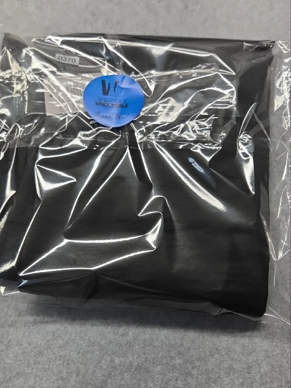 0370 Auden Black Satin Spaghetti-Strap Chemise